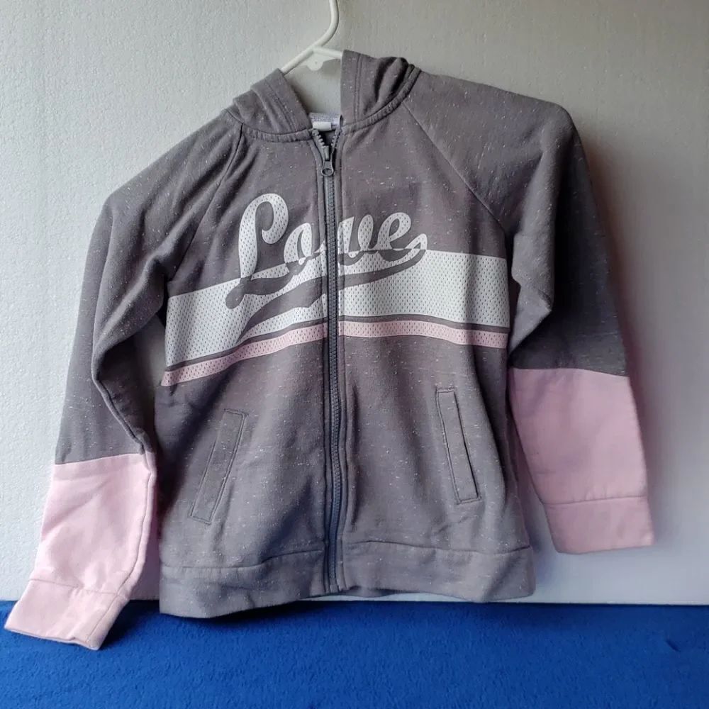 Cute Athletic Works Zippered Hoodie Sz M (7-8)